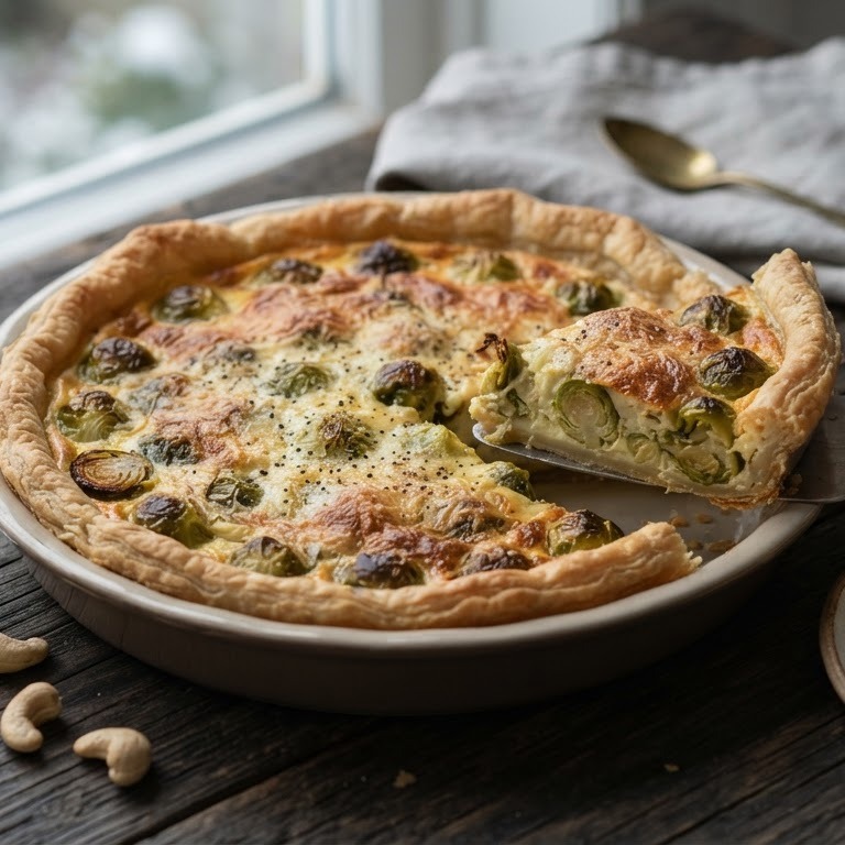 Vegetarische Spruitjestaart