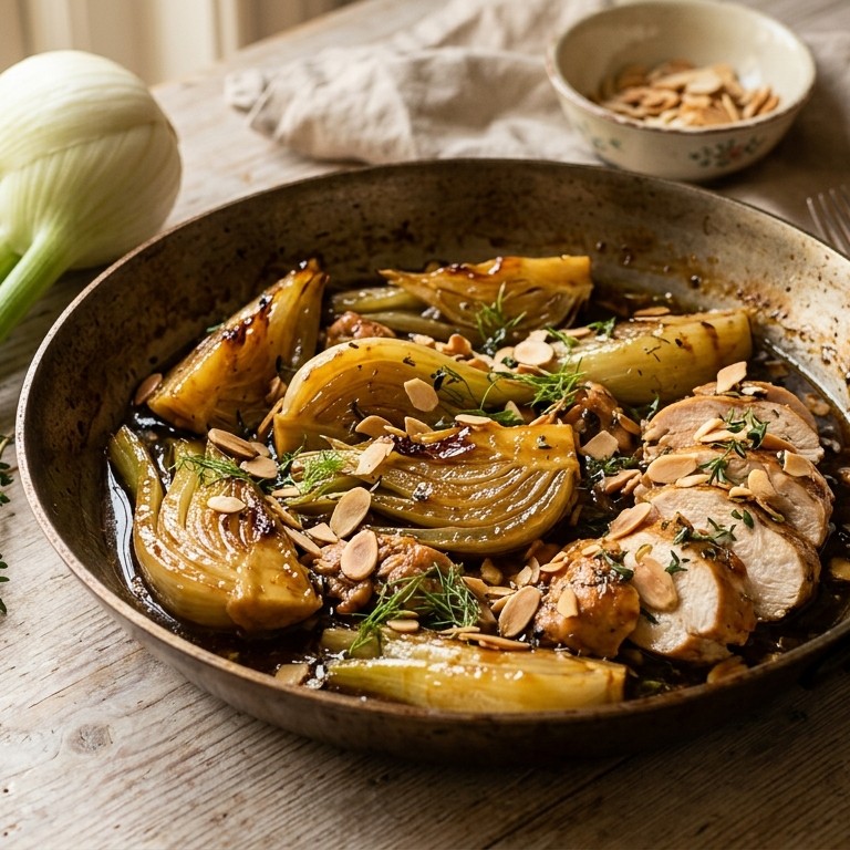 Venkel in honingtijm saus