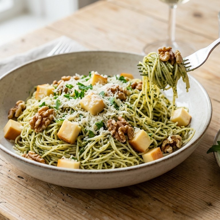 Vermicelli / walnoten - schotel