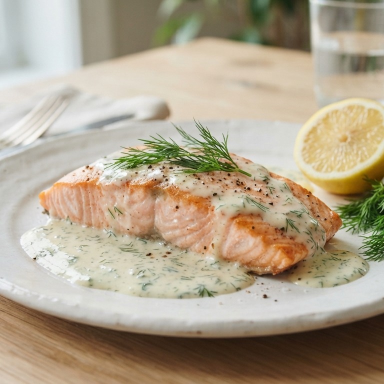 Verse zalm met dilleroom