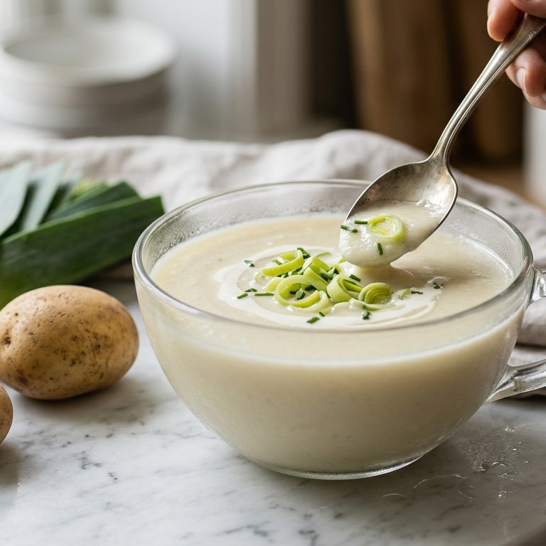 Vichyssoise Koude aardappel-preisoep