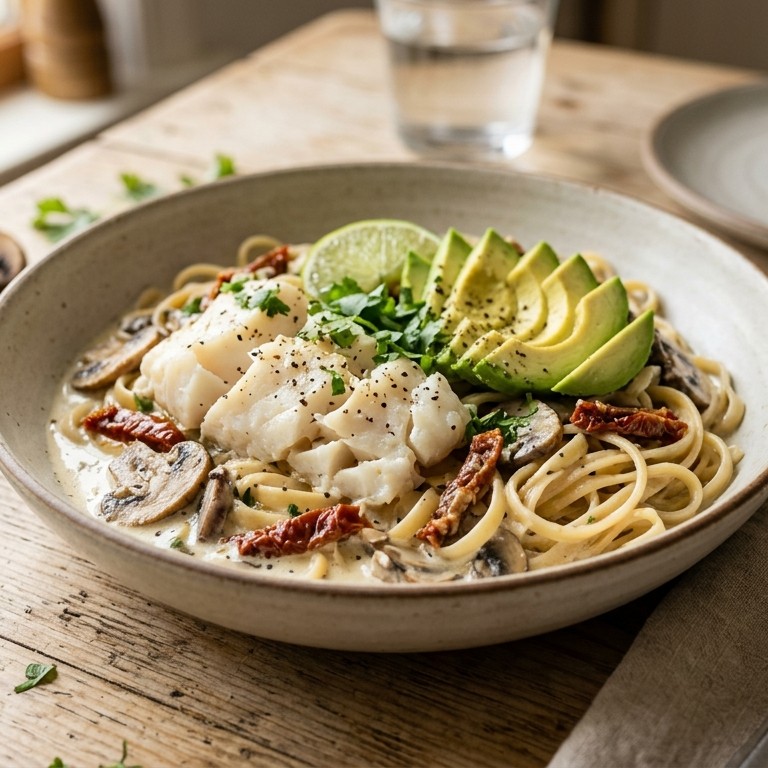 Vis met avocado
