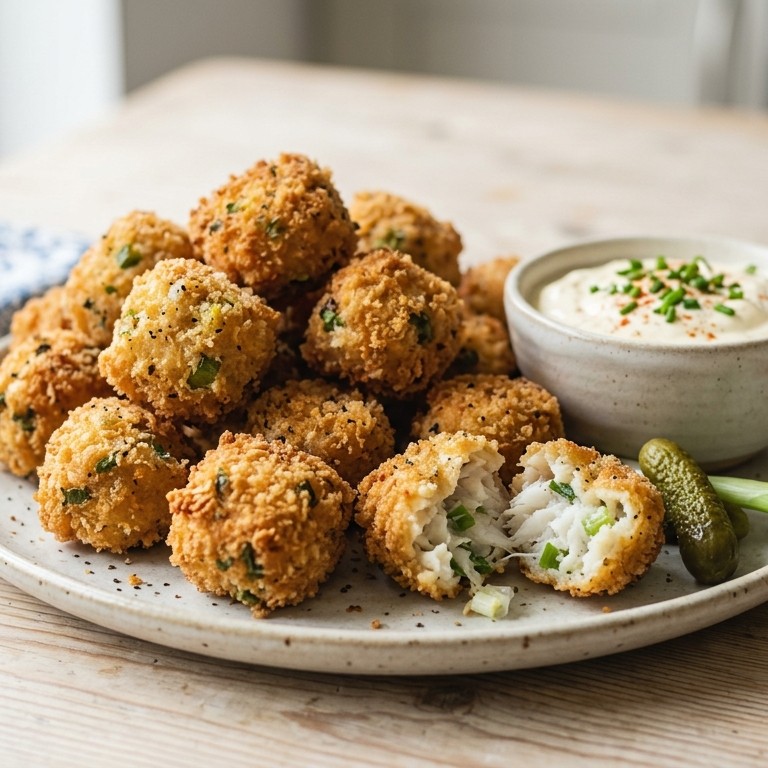 Visballetjes met creme fraiche