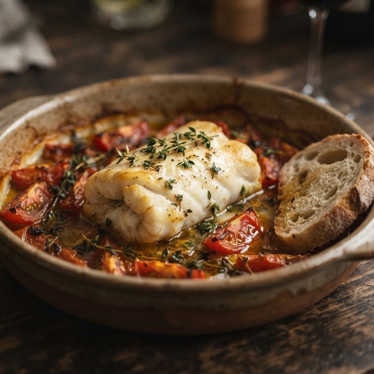 Visfilet met tomaten
