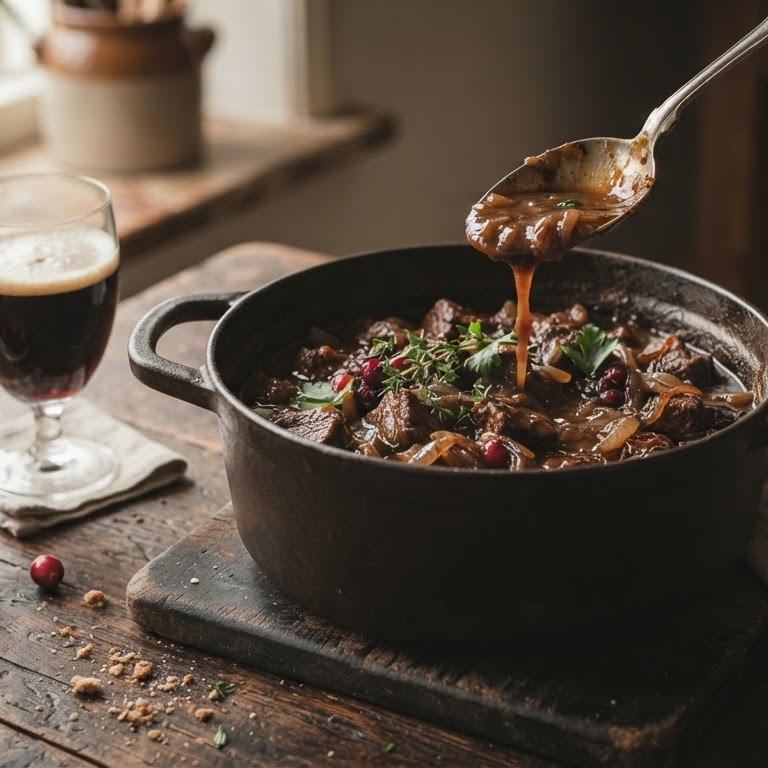 Vlaamse runderstoof met bokbier