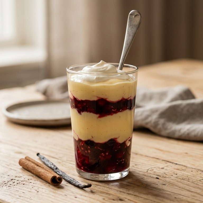 Vlaflip met cranberrycompote