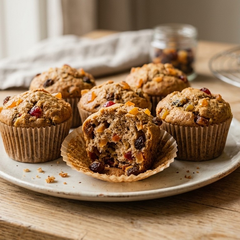 Volkoren cakejes met tutti frutti