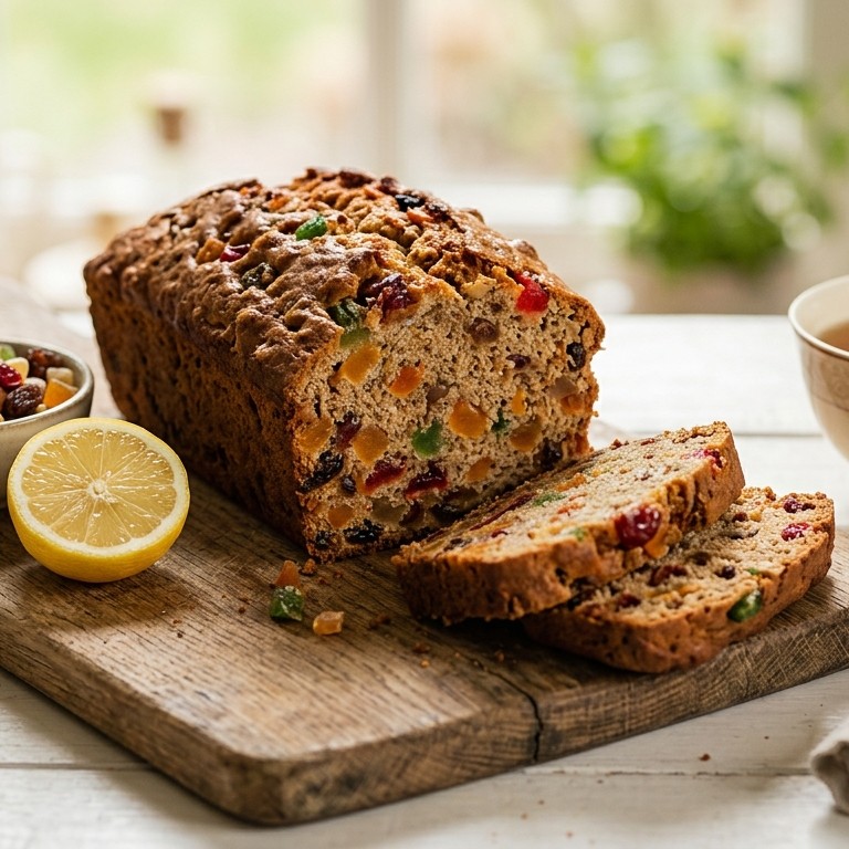 Volkorencake met tuttifrutti