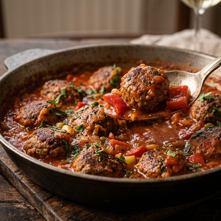Vonny's gehakballetjes in Tomatenkruidensaus
