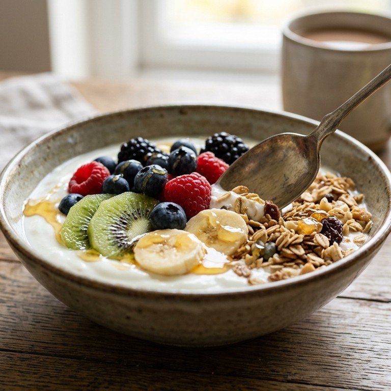 Vruchten met muesli