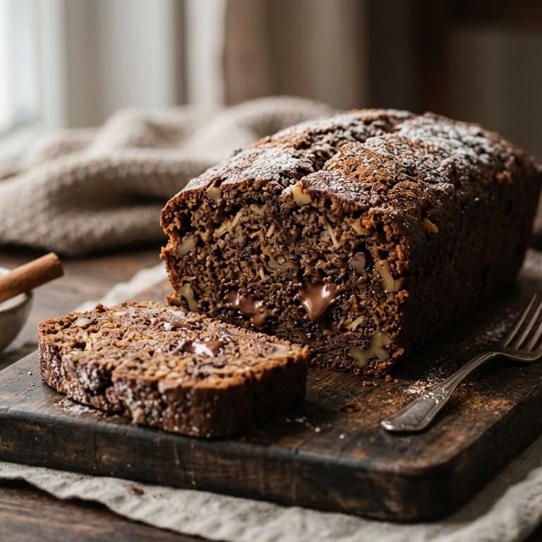 Walnoten-appelcake met chocolade