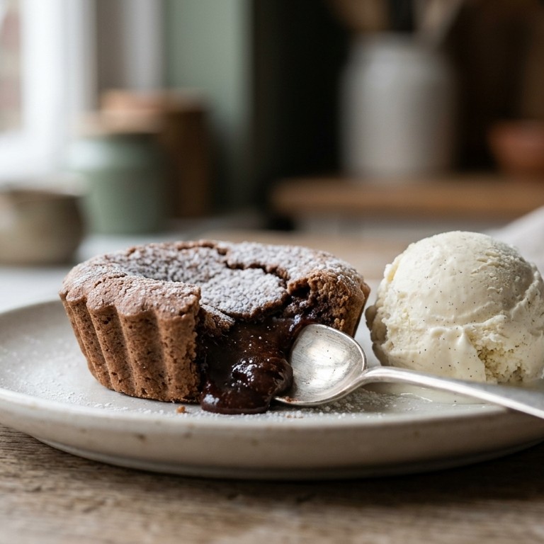 Warm chocoladetaartje