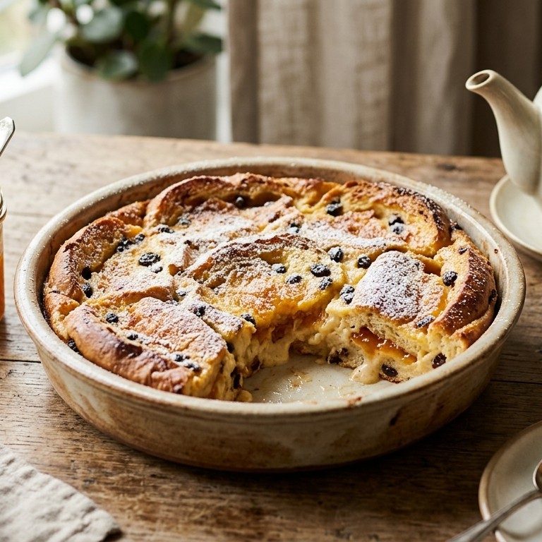 Warme abrikozenkrentenbol voor high tea