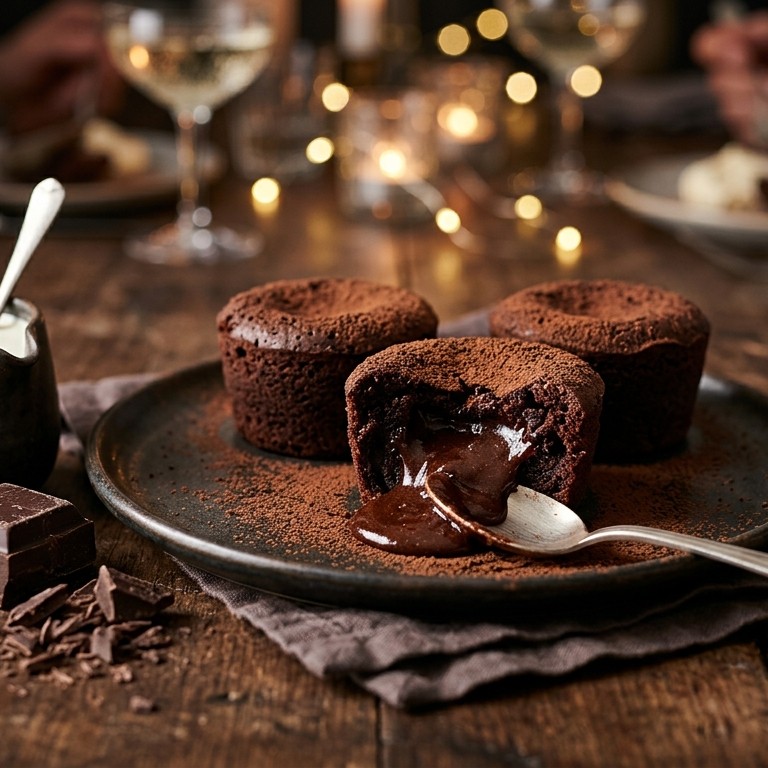 Warme chocoladecakejes