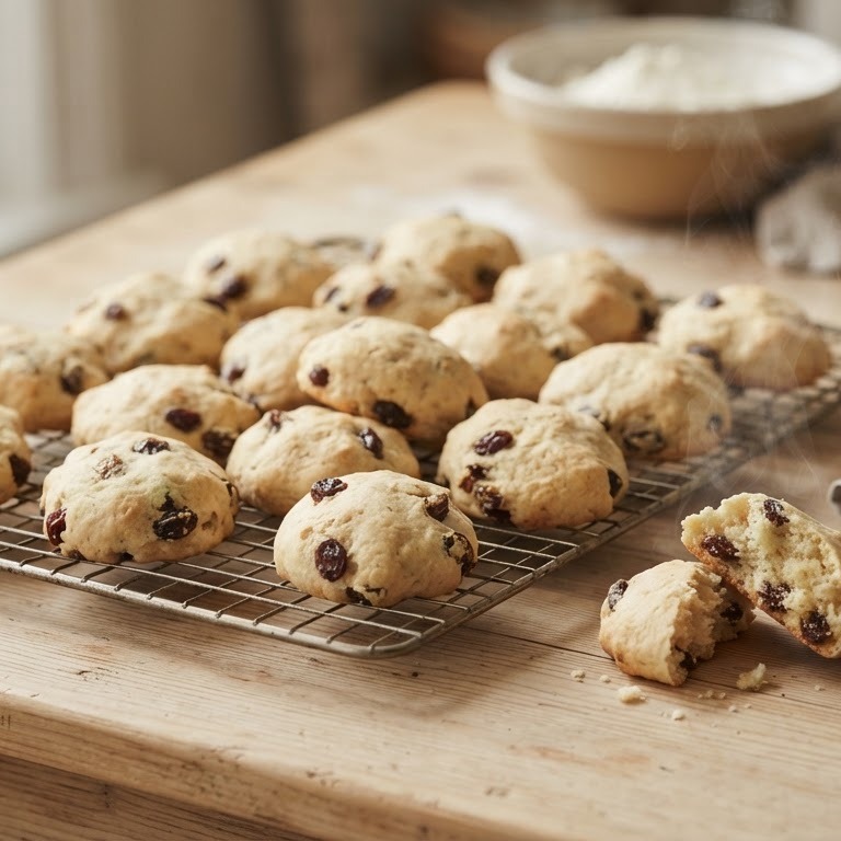 Warme rozijnenkoekjes voor een baby van 6 maanden