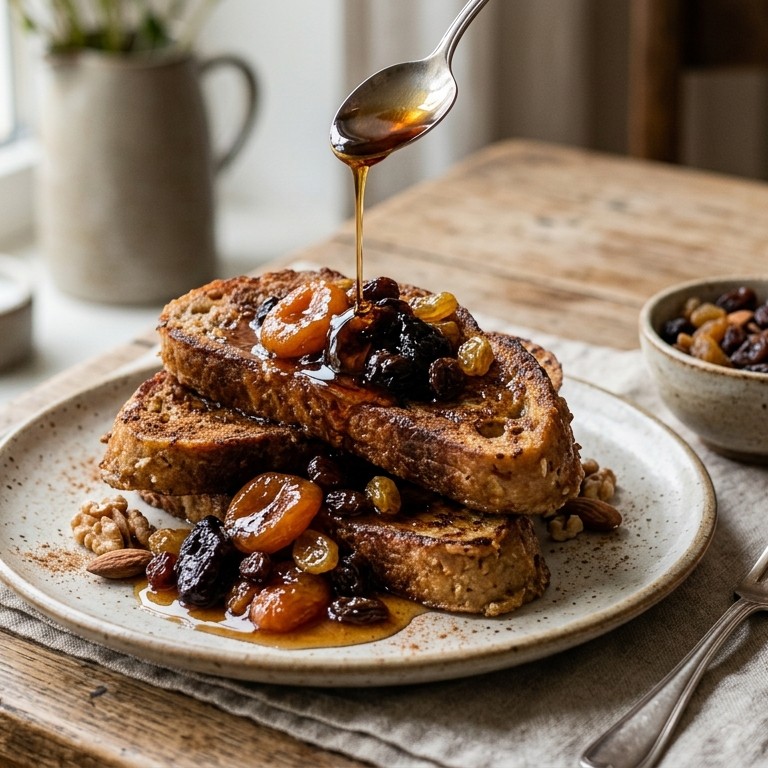 Wentelteefjes van stokbrood met tutti-frutti
