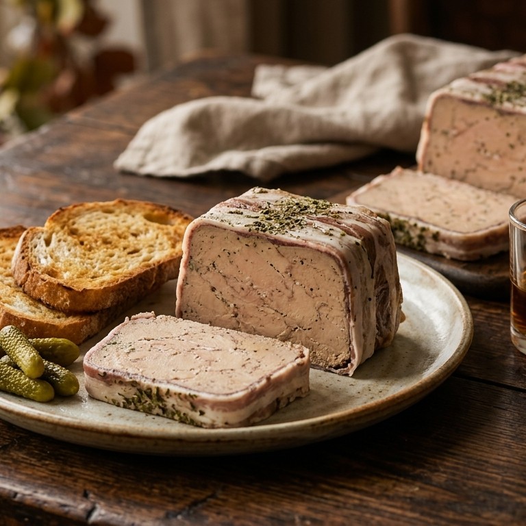 Wildpaté met ganzelever en ansjovisfilet