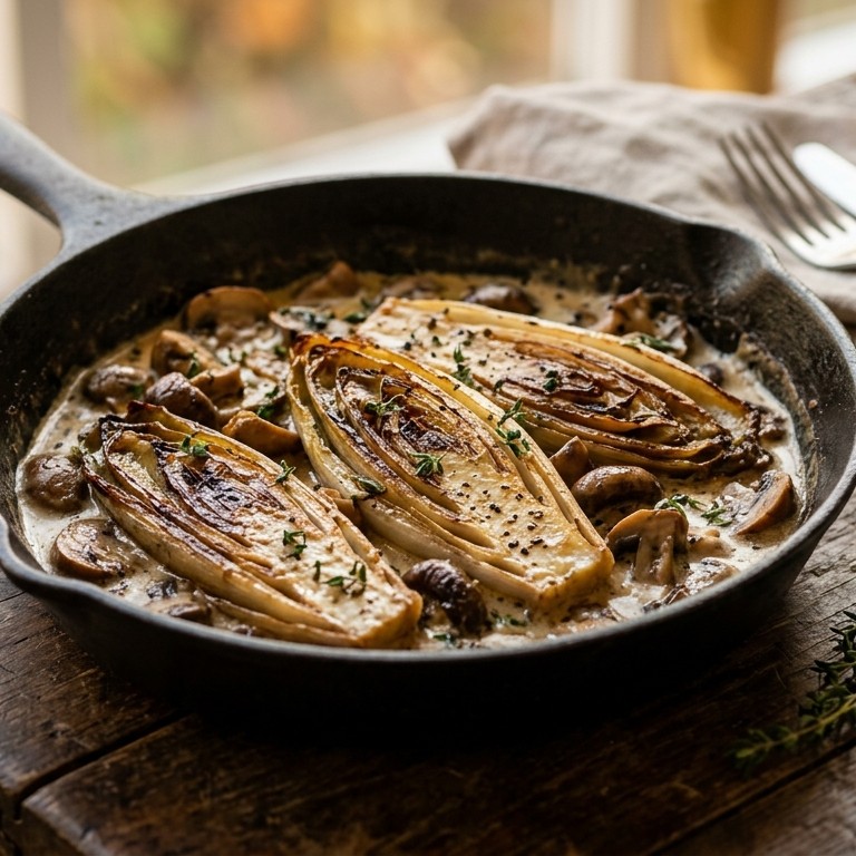 Witlof met champignons