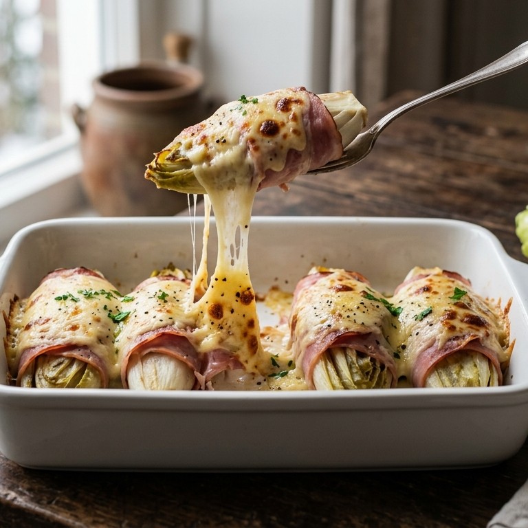 Witlof met ham en kaas