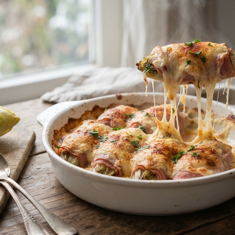 Witlof met ham en kaas uit de oven