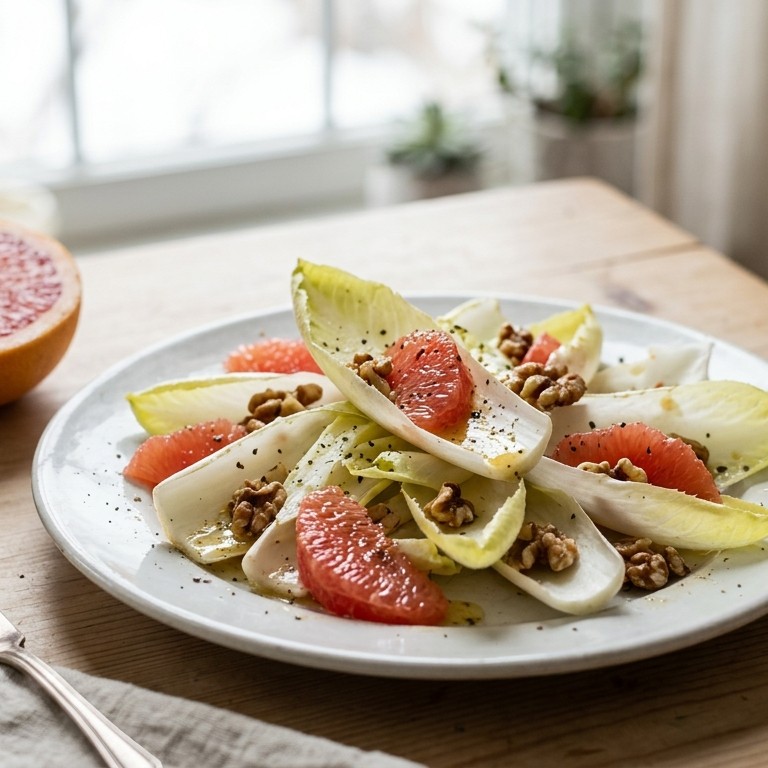 Witlofsalade met rode grapefruit