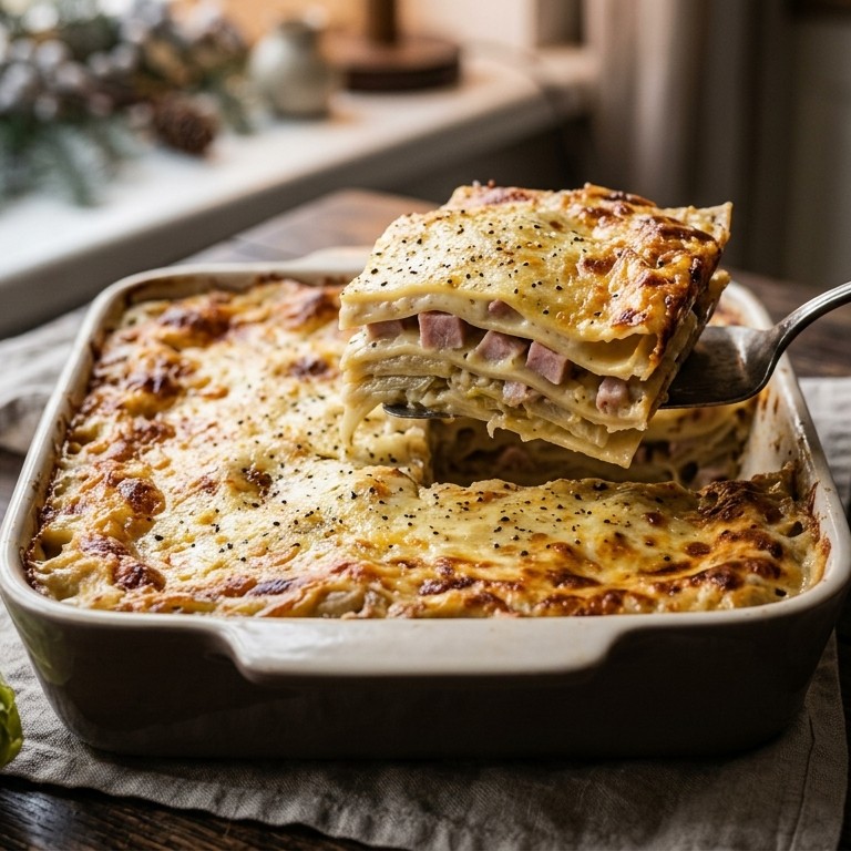 Witlofschotel met lasagne