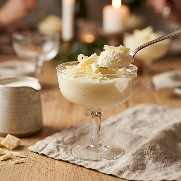 Witte chocolademousse