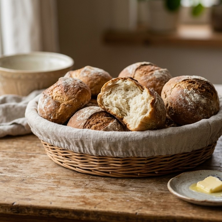 Witte spelt/tarwe-bolletjes