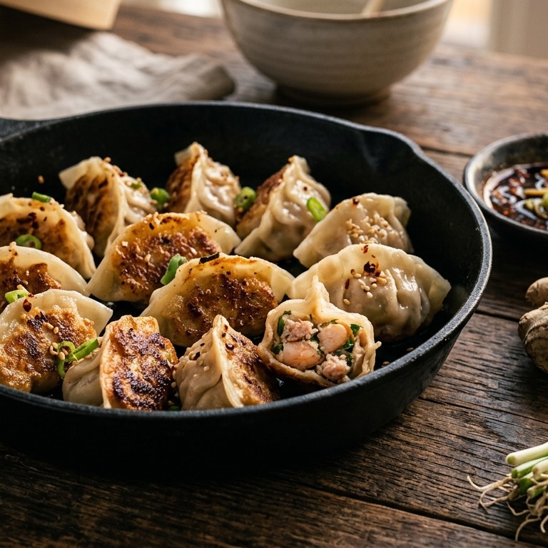 Wonton uit de koekenpan