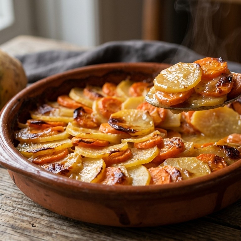 Wortel-koolraapgratin