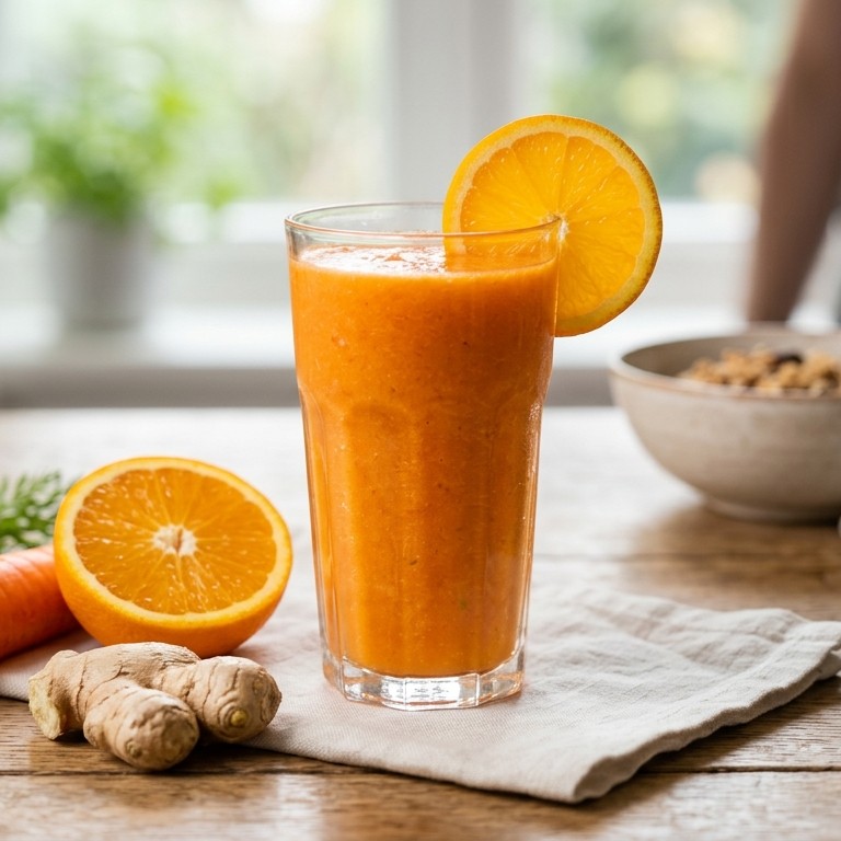 Wortel-sinaasappel smoothie