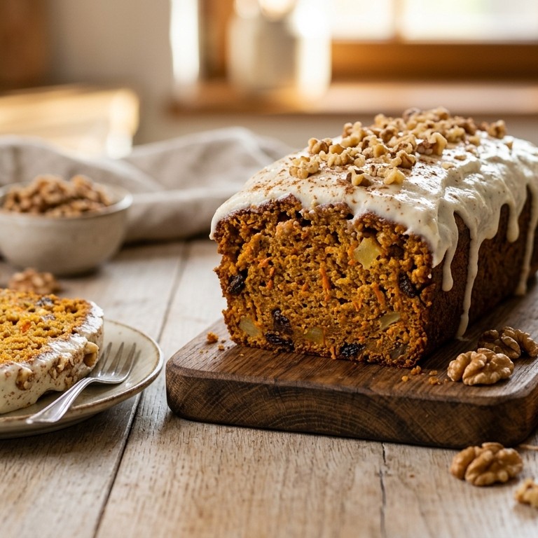 Wortelcake met glazuur