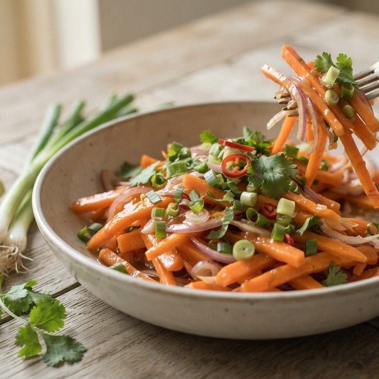 Wortelsalade met zoetzure dressing