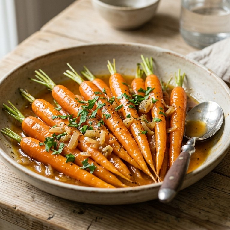 Worteltjes met sinaasappelsaus