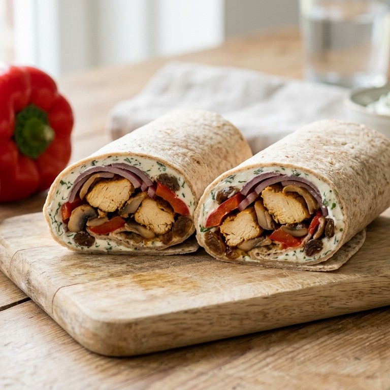 Wrap met kipfilet en roomkaas