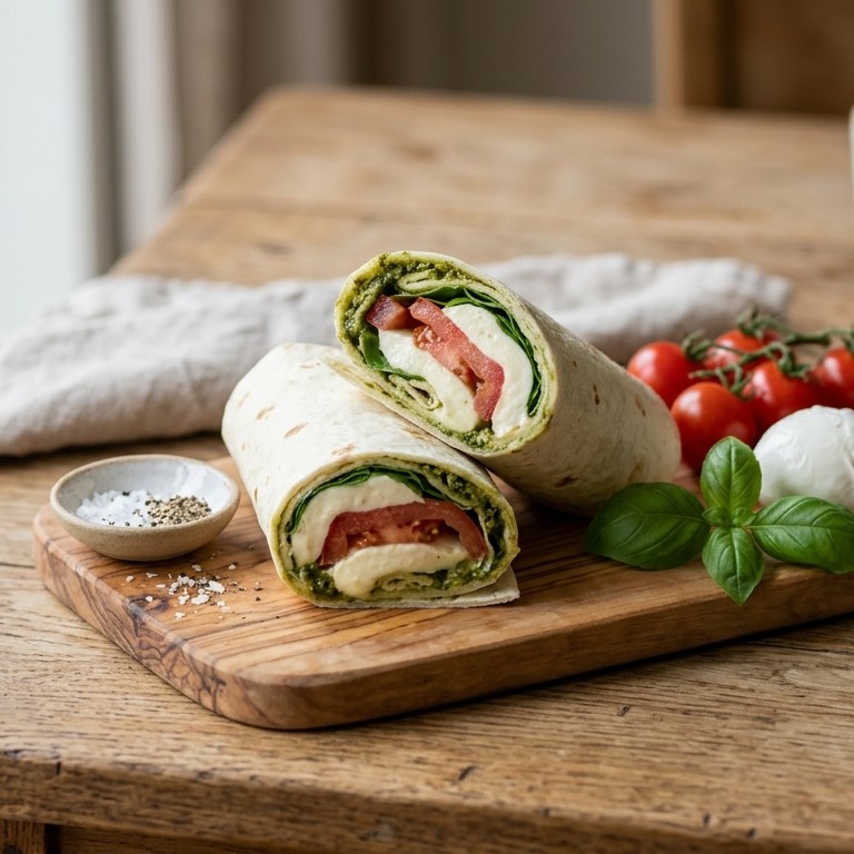 Wrap met mozarella en tomaat