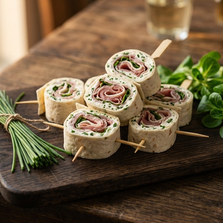 Wrap met roomkaas en rauwe ham