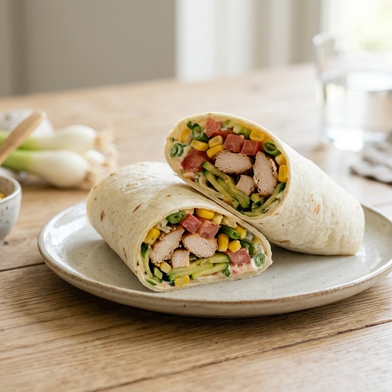 Wrap met tomaat en courgette