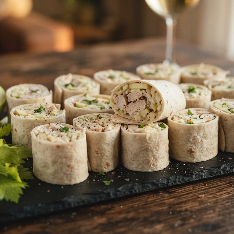 Wraps met gerookte kip en selleriesalade