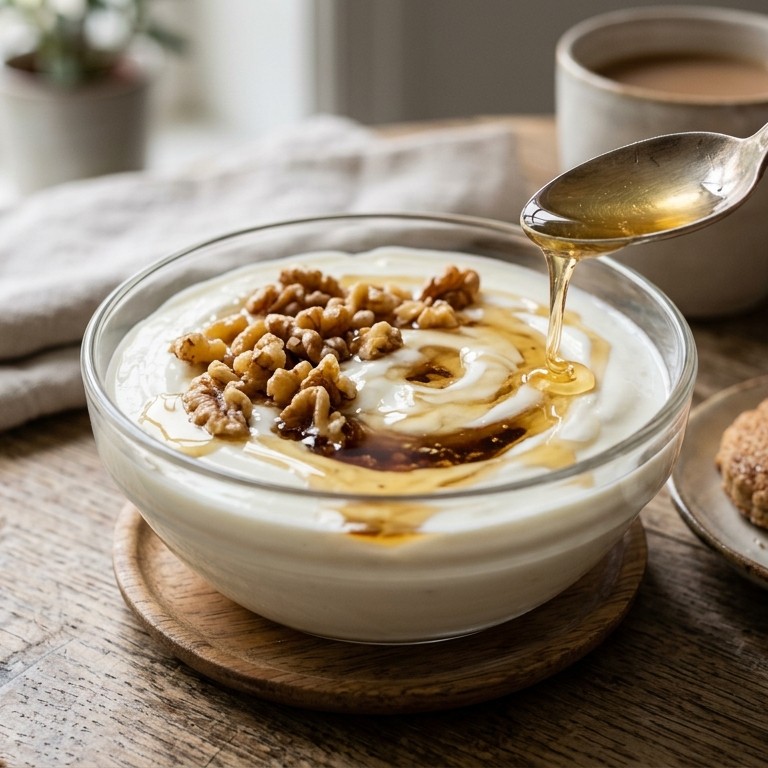 Yoghurt met walnoten en honing