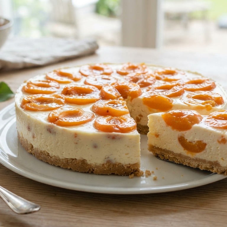 Yoghurttaart met abrikozen