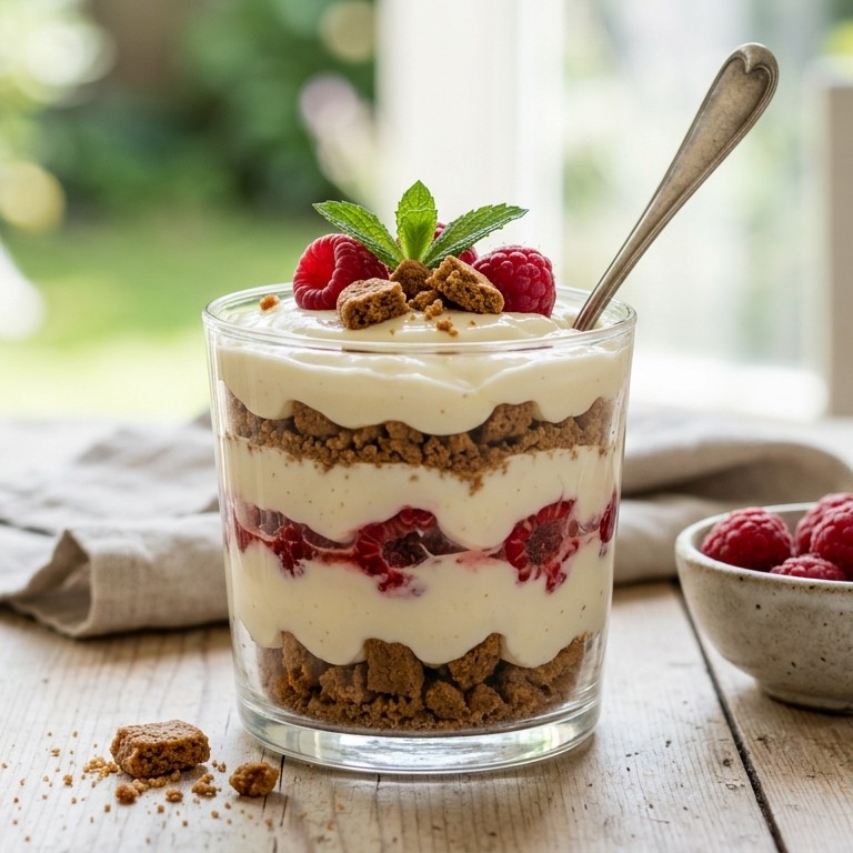 Yoghurttriffle met frambozen