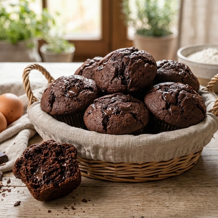 Zachte chocolademuffins