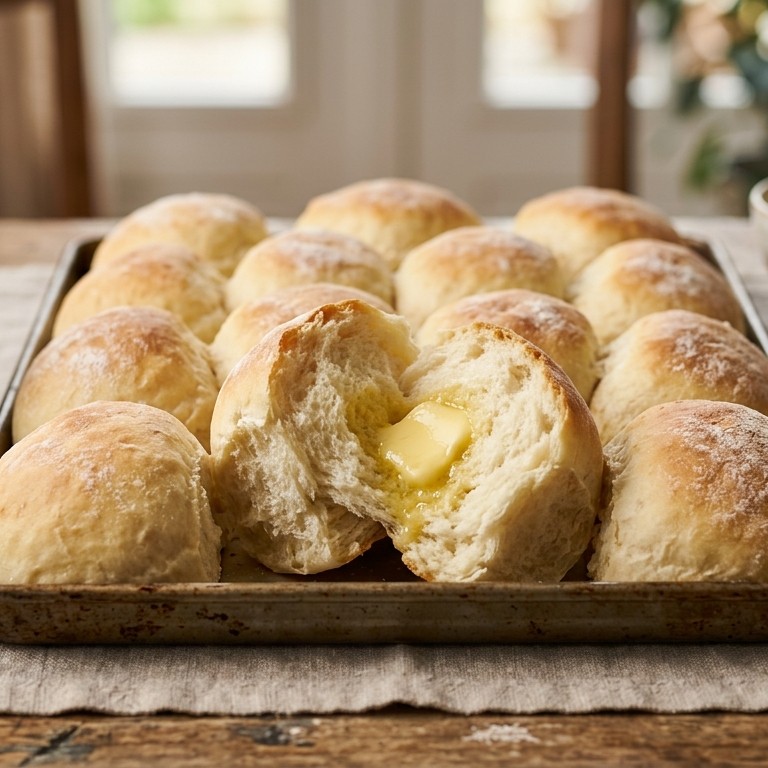 Zachte witte melklunchbolletjes