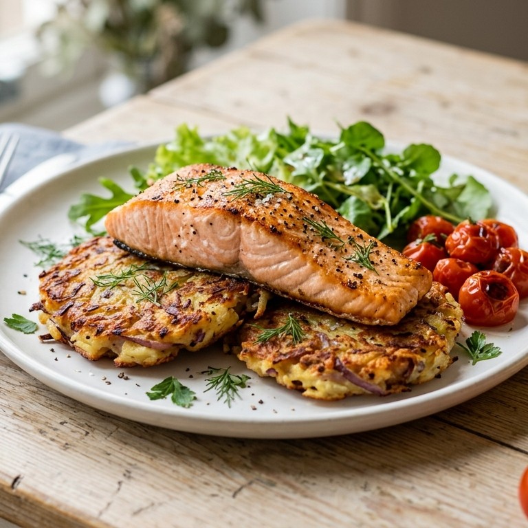 Zalm-aardappelgerecht