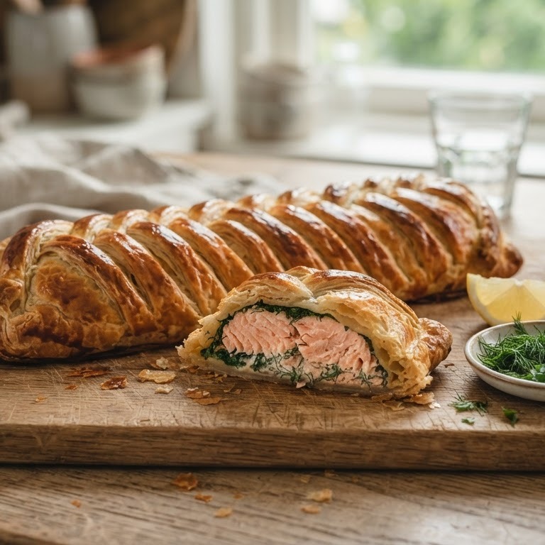 Zalm in bladerdeeg