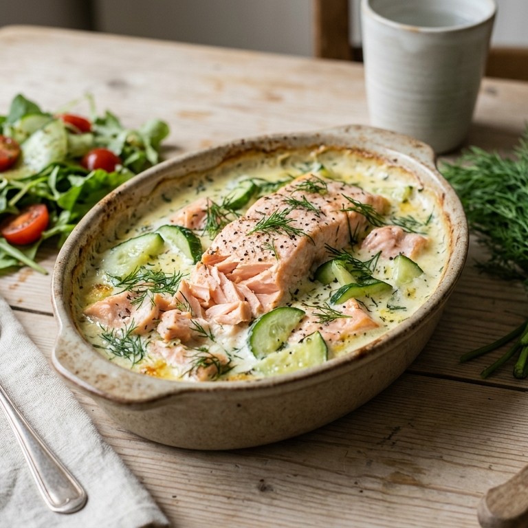 Zalm-komkommerschoteltje