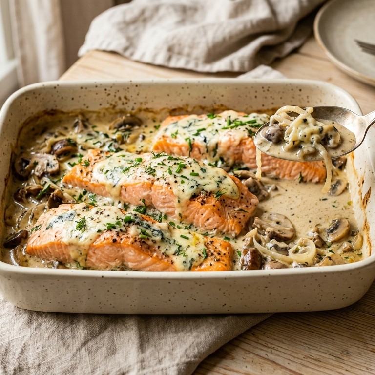 Zalm met blauwe schimmelkaas