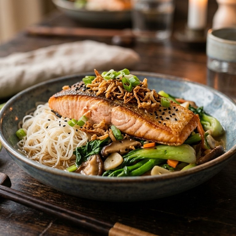 Zalm met Chinese groeten