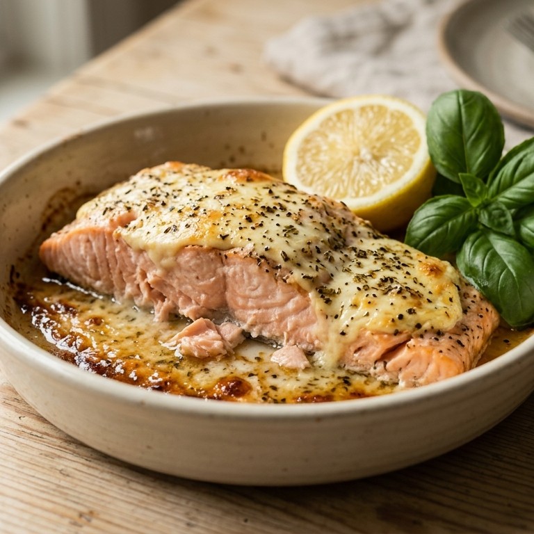 Zalm met geitenkaas uit de oven